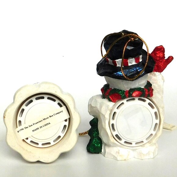 San Francisco Music Box Company Lot Musical Hanging Ornaments Snowman Bear - Picture 7 of 10